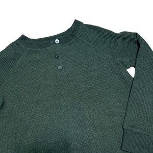 Old Navy 1/4 Button Green Cropped Sweater E1